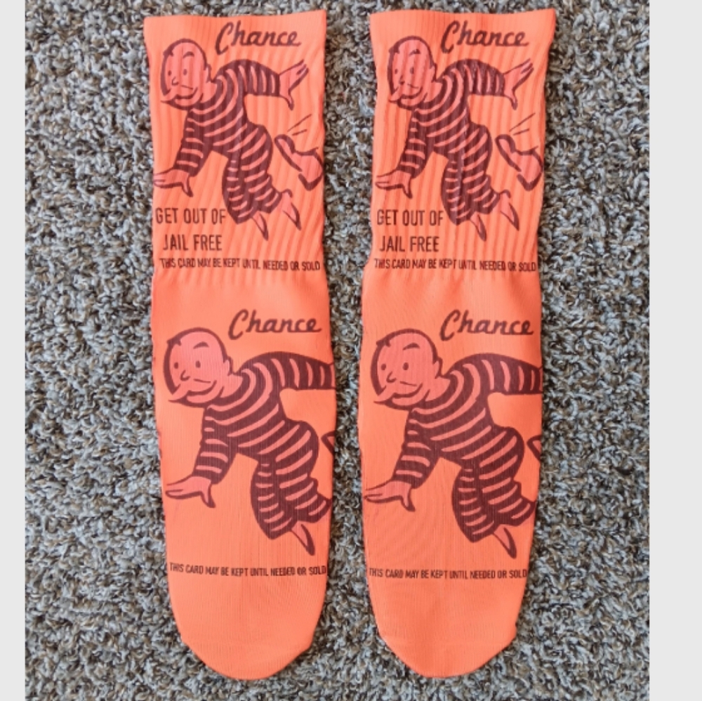 Chance Monopoly Orange Socks